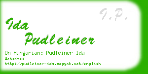 ida pudleiner business card